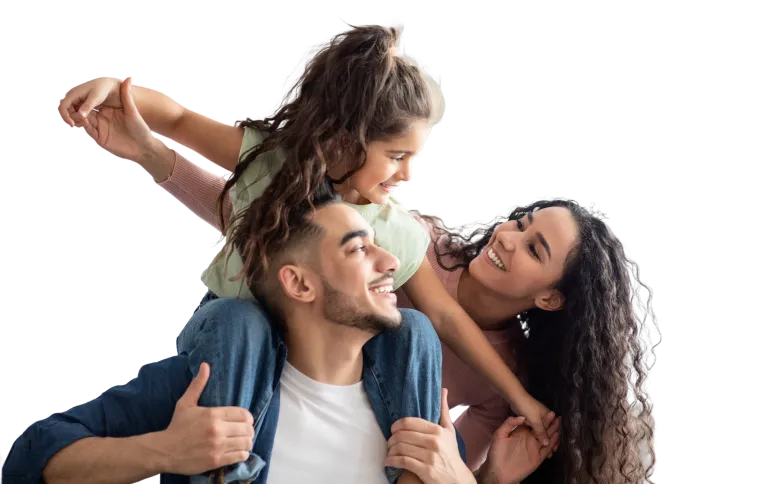 Happy family smiling after dental appointment at [practice_name]