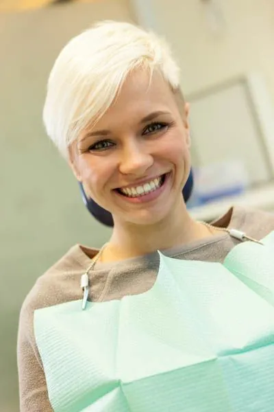 AZ Dental patient smiling during her cosmetic dentistry appointment